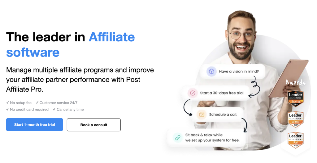 Post Affiliate Pro official homepage